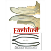 FORTIFIED Lambretta Series 2 Li / TV REAR RUNNER BOARDS + GREY FLOOR STRIP KIT (Original Innocenti spec.)