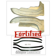 FORTIFIED Lambretta Series 2 Li / TV REAR RUNNER BOARDS +  BLACK FLOOR STRIP KIT (Original Innocenti spec.)