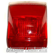 Vespa PX & LML 2T REAR LIGHT / TAIL LAMP UNIT with CHROME SURROUND & BULBS