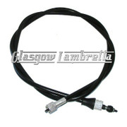 Lambretta SPEEDO / SPEEDOMETER CABLE to fit Indian type thread GP/DL/Li/SX/TV