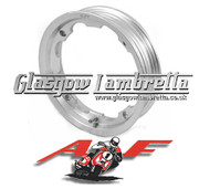 AF RAYSPEED Lambretta Set of 3 x TUBELESS WHEEL RIMS in POLISHED ALUMINIUM