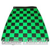 Lambretta BLACK & GREEN CHEQUERED MOULDED MUDFLAP Li/TV/SX/GP etc