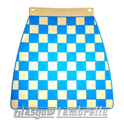 Vespa / LML SKY BLUE & WHITE CHEQUERED MOULDED MUDFLAP