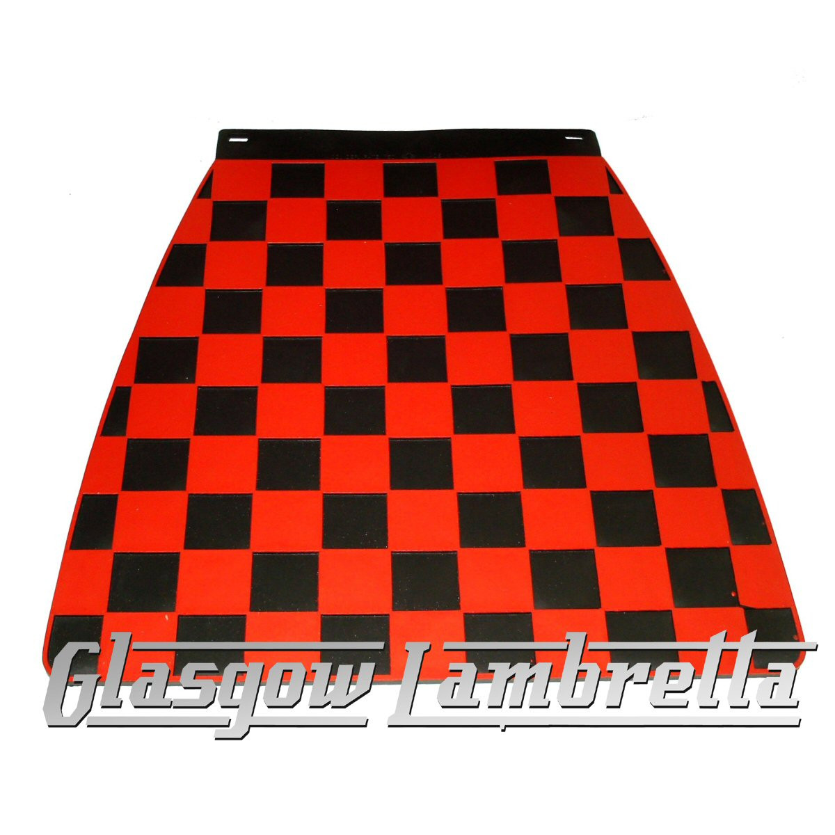 Mud flap chequered red on black for Vespa LML /& Lambretta