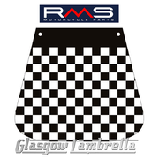 RMS Vespa / LML Italian BLACK & WHITE CHEQUERED MUDFLAP