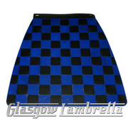 Scomadi / Royal Alloy BLACK & NAVY BLUE CHEQUERED MOULDED MUDFLAP