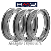 Set of 3 x RMS PX and all 10" wheeled Vespa Italian GREY SPLIT WHEEL RIMS