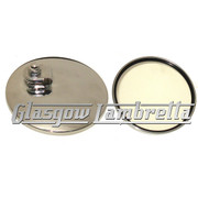 Universal Single CHROME STADIUM STYLE ROUND SCOOTER MIRROR HEAD