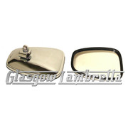 Universal Single CHROME STADIUM STYLE RECTANGULAR SCOOTER MIRROR HEAD