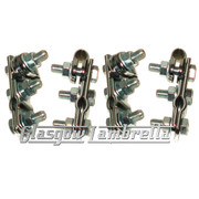 Set of 4 x UNIVERSAL CHROME W CLAMPS for Mirror Stems etc