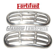 Lambretta LD Scooter SIDE PANEL GRILL SET in POLISHED ALLOY by FORTIFIED