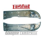 FORTIFIED Lambretta LD REAR RUNNER / FOOT BOARDS SET (Bare metal Innocenti spec)