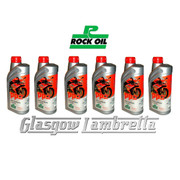 HALF CASE 6 x 1 Litre ROCK OIL PP2 SEMI-SYNTHETIC 2T ENGINE OIL + Free OIL MEASURE JUG