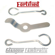 FORTIFIED Lambretta Series 1, 2, 3 & GP STAINLESS STEEL HEADSET CABLE GUIDES + LOOM SUPPORT Li, TV, SX, Special