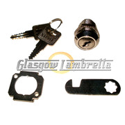 Lambretta Series 2, 3 & GP LEGSHIELD TOOLBOX BARREL LOCK + KEYS Li, TV, Special