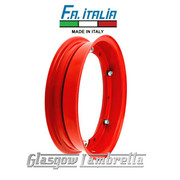 Single PX and all 10" wheeled Vespa Italian RED SPLIT WHEEL RIM by FA ITALIA
