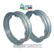 Set of 2 x Lambretta 10" Italian SILVER SPLIT WHEEL RIMS by FA ITALIA Li, TV, SX, Special, GP