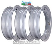 Set of 3 x Lambretta 10" TUBELESS WHEEL RIMS in GREY  Italian by FA Italia Li, TV, SX, Special, GP