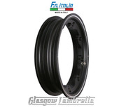Single Lambretta 10" TUBELESS WHEEL RIM in BLACK with POLISHED DETAIL Italian by FA Italia Li, TV, SX, Special, GP