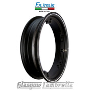 Single Vespa / LML 10" TUBELESS WHEEL RIM BLACK with POLISHED DETAIL Italian FA Italia
