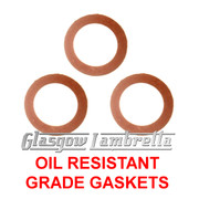 Lambretta Series 1, 2 & 3 + GP  OIL PLUG /  BREATHER / DRAIN GASKETS / SEAL SET ItalianT Li/TV/SX/Special