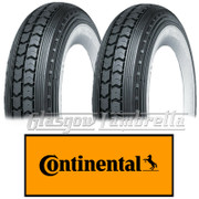 Set 2 x CONTINENTAL LB 400 x 8 WHITEWALL SCOOTER TYRES for Lambretta LD, D, LC