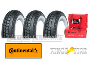 Set 3 x CONTINENTAL LB 400 x 8 WHITEWALL TYRES + INNER TUBES for Lambretta LD, D, LC