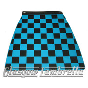 Lambretta SKY BLUE & BLACK CHEQUERED MOULDED MUDFLAP Li/TV/SX/GP etc
