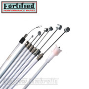 Vespa PX, T5 & LML 2T Non-Disc GREY TEFLON LINED FRICTION FREE CABLE SET + CLIP-IN SPEEDOMETER CABLE