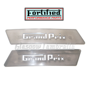 Lambretta GP  "GRAND PRIX" POLISHED STAINLESS STEEL SIDE PANEL FLASH, GRILL SET
