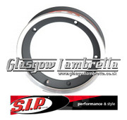S.I.P. Vespa / LML Single TUBELESS WHEEL RIM in BLACK/POLISHED