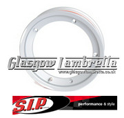 S.I.P. Vespa / LML Single TUBELESS WIDE WHEEL RIM in POLISHED ALUMINIUM