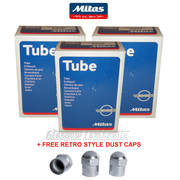 Mitas Inner Tube x 3 for Lambretta + FREE DUST CAPS