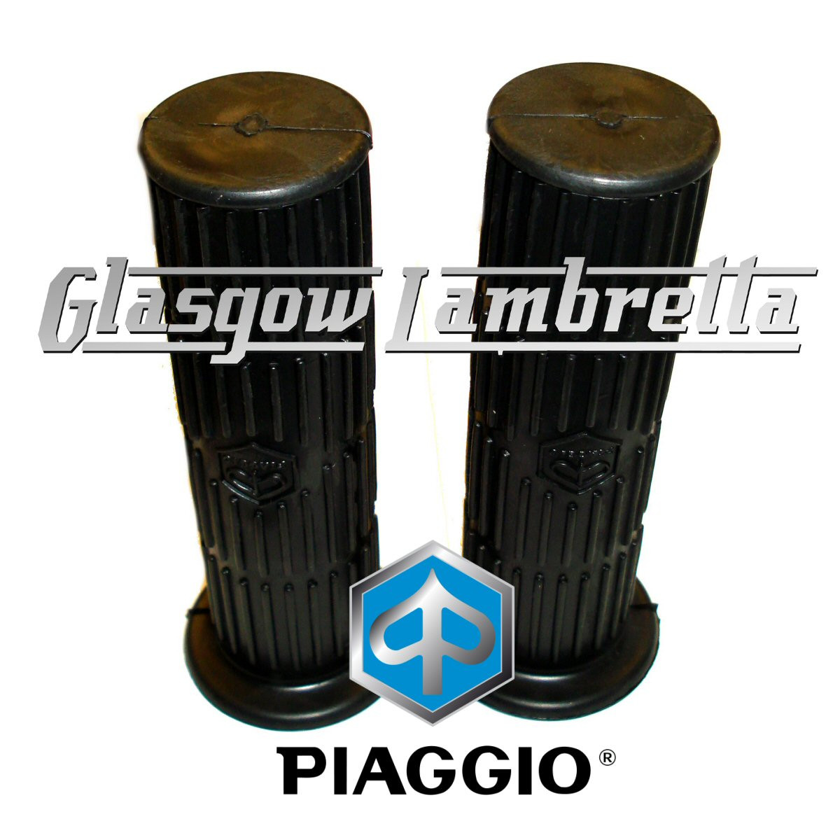 Piaggio Vespa Px T5 Lml Black Rubber Handlebar Grips Glasgow Lambretta