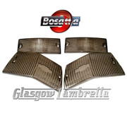 Vespa PX , T5 & LML 2T/4T  SMOKED FRONT + REAR INDICATOR LENS SET Italian  by BOSATTA