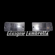 Vespa PX , T5 & LML 2T/4T Italian CLEAR FROSTED FRONT INDICATOR LENS SET 