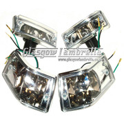 Vespa PX, T5 & LML 2T / 4T COMPLETE INDICATOR SET WITH LEXUS STYLE CLEAR LENSES