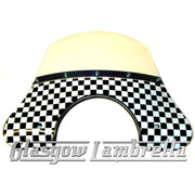Vespa PX & T5 / LML BLACK & WHITE CHEQUERED FLYSCREEN