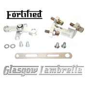 FORTIFIED Lambretta CUSTOM GEAR LINKAGE KIT SILVER CNC ALLOY