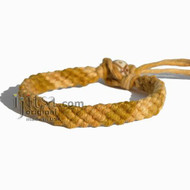 Ultra Soft Rainbow Golden brown Hemp Diagonal Woven Surfer Bracelet/Anklet