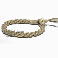 Natural Hemp Round Bracelet or Anklet  *Select your own color* Two colors