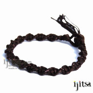Dark Brown Ultra Soft Hemp Twisted Surfer Bracelet or Anklet