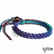 Fancy muted rainbow hemp bracelet or anklet