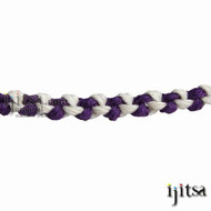 Dark Purple and White Hemp Chain Surfer Style Choker Necklace