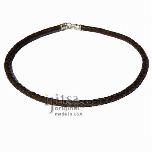 Thick Braided Leather Necklace