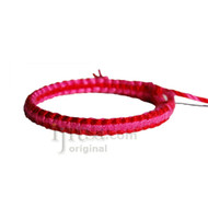 Hot red and deep pink Bamboo Yarn flat Bracelet or Anklet