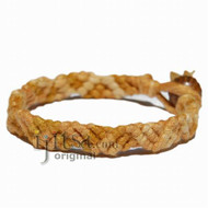 Golden Brown ZigZag Hemp Bracelet or Anklet