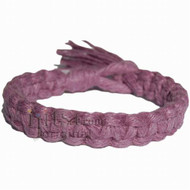 Lilac flat wide hemp bracelet or anklet