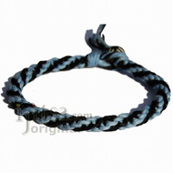 Sky blue and Black Hemp Round Bracelet or Anklet
