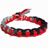 Red and black/white rainbow hemp Interlocked bracelet or anklet